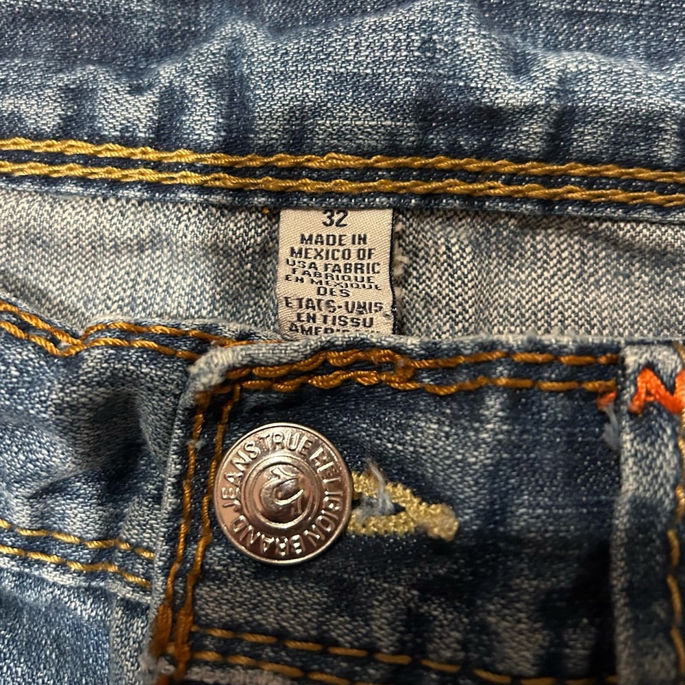 Size 32,  ripped , true religion jeans